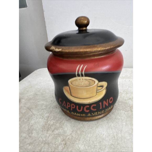 Vintage Marco Fabiano Heavy Ceramic Coffee Container With Lid - Picture 7 of 11